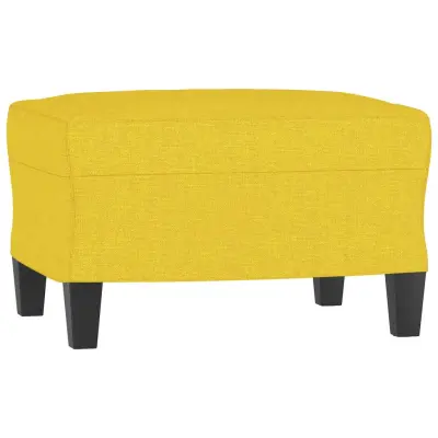 vidaXL Stolček za noge svetlo rumen 60x50x41 cm blago