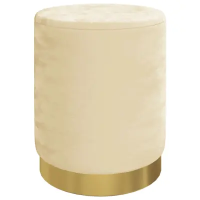 vidaXL Okrogel stolček s prostorom za shranjevanje mareličen žamet