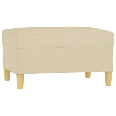vidaXL Stolček za noge krem 70x55x41 cm blago