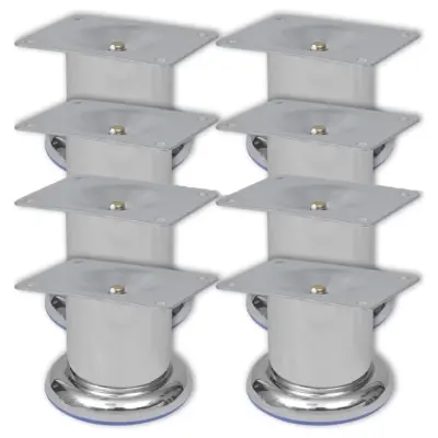 vidaXL Okrogle noge za kavč 8 kosov krom 60 mm