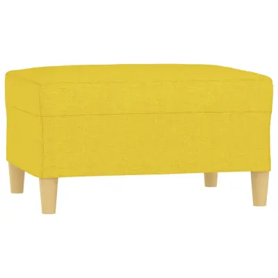 vidaXL Stolček za noge svetlo rumen 70x55x41 cm blago