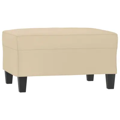 vidaXL Stolček za noge krem 70x55x41 cm tkanina iz mikrovlaken