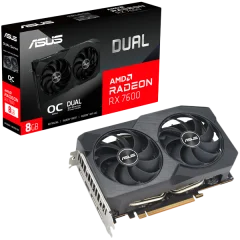 ASUS AMD Radeon RX 7600 V2 OC Edition Dual | 8GB | GDDR6 | PCIe 4.0 | 1x HDMI 2.1 3x DisplayPort 1.4a | Grafična kartica