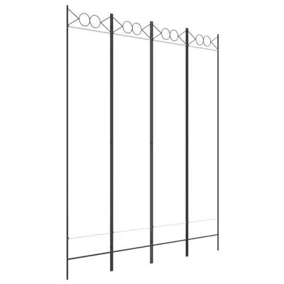 vidaXL Paravan 4-delni bel 160x200 cm blago