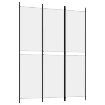 vidaXL Paravan 3-delni bel 150x200 cm blago