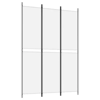 vidaXL Paravan 3-delni bel 150x220 cm blago