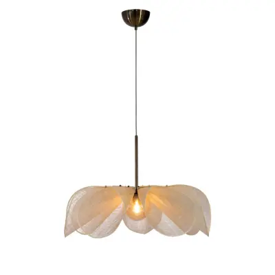 Obesena svetilka STYRKA 1L 75cm Beige/Antique Brass/Amber