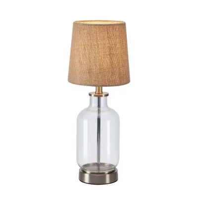 Kostero namizna svetilka 1l 43cm prozorna/naravna