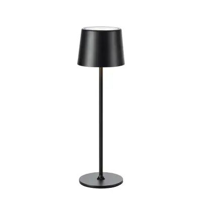 Fiore polnilna namizna svetilka Matt Black