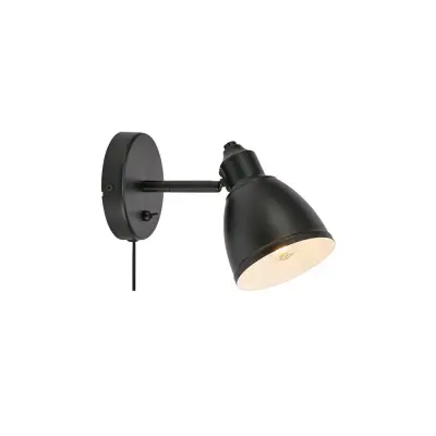 Zgodba Wall Lamp 1l Matt Black