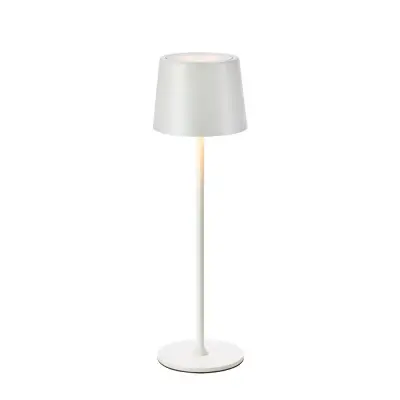 Fiore polnilna namizna svetilka Matt White