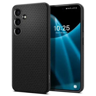 SPIGEN Galaxy S24+ Liquid Air Matte črn ovitek za telefon