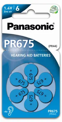 Panasonic baterije za slušni aparat PR675  PR675LH/6LB ODPRODAJA