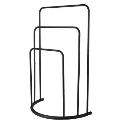 Bathroom Solutions Stojalo za brisače 49,5x75 cm kovinsko črno