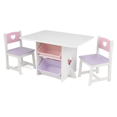 KidKraft Komplet mizice in 2 stolov s srčki