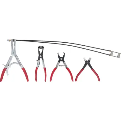 KS Tools Klešče za Cevne Objemke Set 4 kosi Tip Click in Click-R