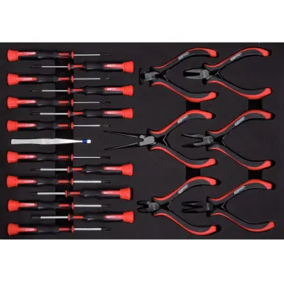 KS TOOLS ESD Precizni 21-Delni Set Orodja, Izvijači, Klešče in Pinceta