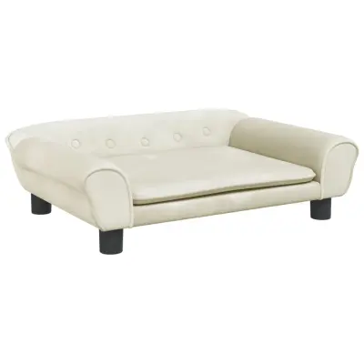 vidaXL Otroški kavč krem 70x45x26 cm žamet