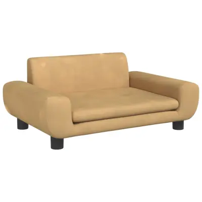vidaXL Otroški kavč rjav 70x45x33 cm žamet