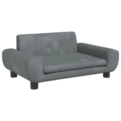 vidaXL Otroški kavč temno siv 70x45x33 cm žamet