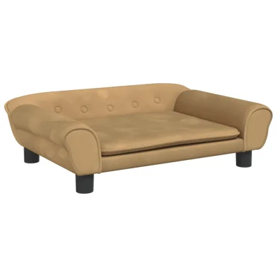 vidaXL Otroški kavč rjav 70x45x26 cm žamet