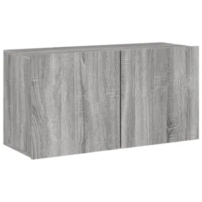 vidaXL Stenska TV omarica siva sonoma 80x30x41 cm