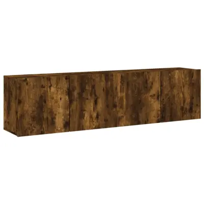 vidaXL Stenske TV omarice 2 kosa dimljen hrast 80x30x41 cm
