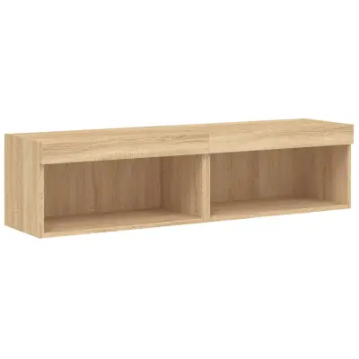vidaXL TV omarice z LED lučmi 2 kosa sonoma hrast 60x30x30 cm