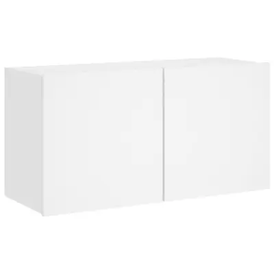 vidaXL Stenska TV omarica bela 80x30x41 cm
