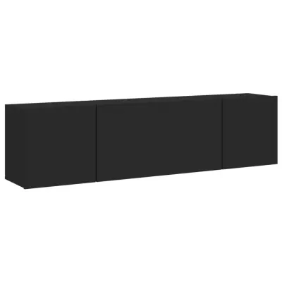 vidaXL Stenske TV omarice 2 kosa črna 80x30x41 cm