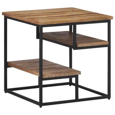 vidaXL Stranska mizica 50x50x50 cm trdna predelana tikovina