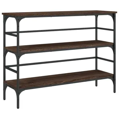 vidaXL Konzolna mizica rjav hrast 100x32x75 cm inženirski les