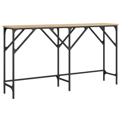 vidaXL Konzolna mizica sonoma hrast 140x29x75 cm inženirski les