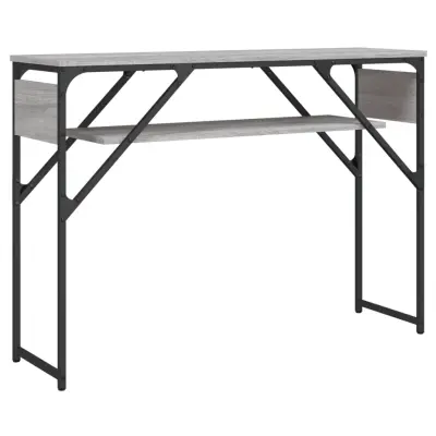 vidaXL Konzolna mizica s polico siva sonoma 105x30x75 cm inž. les