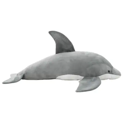 vidaXL Plišasta igrača delfin siv