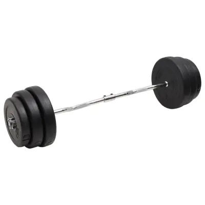 vidaXL Zavita palica z utežmi 90 kg
