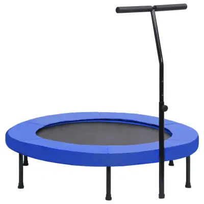 vidaXL Fitnes trampolin z ročajem in varnostno oblogo 122 cm