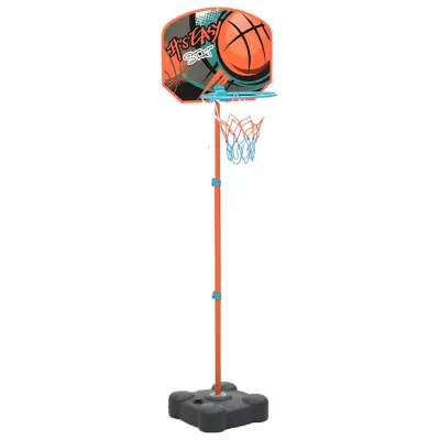 vidaXL Prenosni košarkarski komplet nastavljiv 109-141 cm
