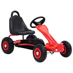 vidaXL Gokart na Pedale s Pnevmatikami Rdeče Barve