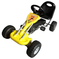 vidaXL Gokart na pedale rumene barve