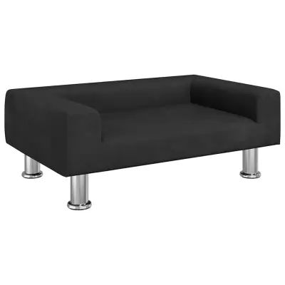 vidaXL Pasja postelja črna 70x45x26,5 cm žamet