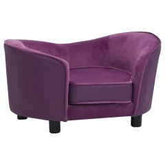 vidaXL Pasji kavč bordo 69x49x40 cm iz pliša in umetnega usnja