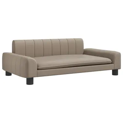 vidaXL Pasja postelja kapučino 90x53x30 cm umetno usnje