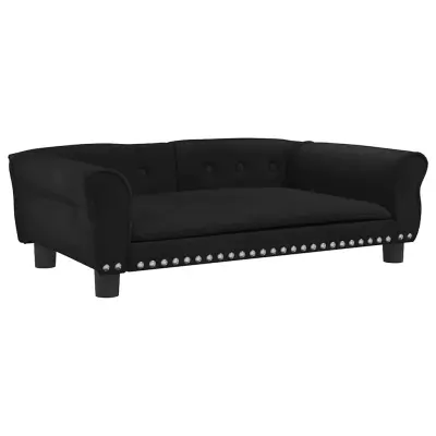 vidaXL Pasja postelja temno siva 95x55x30 cm žamet