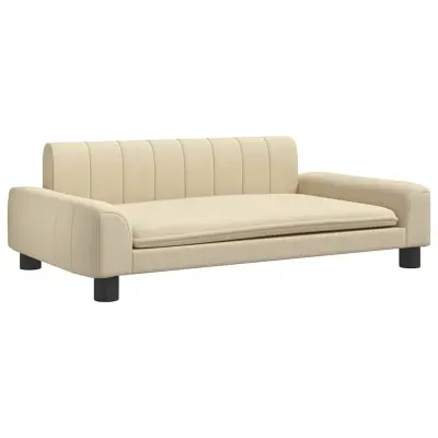 vidaXL Pasja postelja krem 90x53x30 cm blago