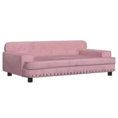 vidaXL Pasja postelja roza 90x53x30 cm žamet