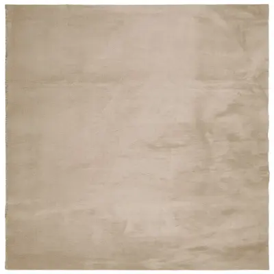 vidaXL Preproga s kratkimi vlakni mehka pralna peščena 240x240cm