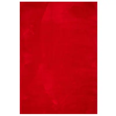 vidaXL Preproga s kratkimi vlakni mehka pralna rdeča 140x200 cm