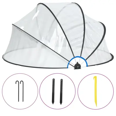 vidaXL Kupola za bazen okrogla 315x158 cm PVC