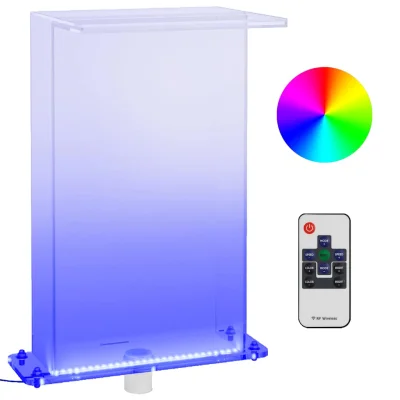 vidaXL Fontana za bazen z RGB LED lučmi akril 51 cm